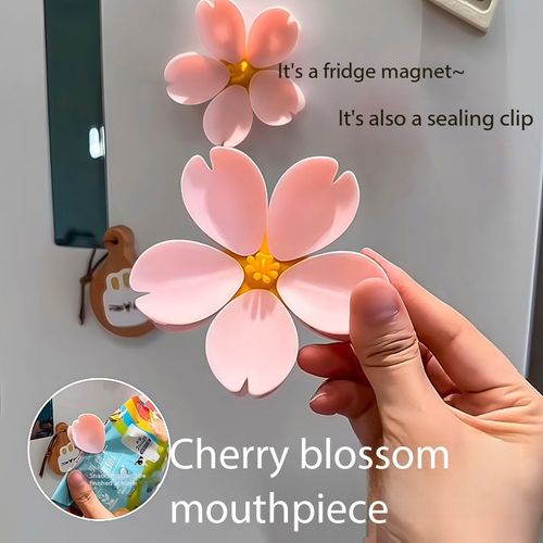 3 Pack Detachable Flower Magnetic Food Sealing Clips Fridge Magnets
