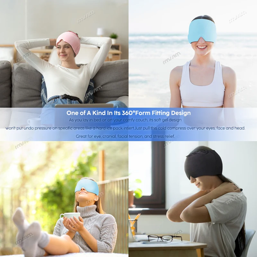 360° Full Face Gel Ice Mask Reusable Cold Compress Cap for Headache Eye Relief Kenya