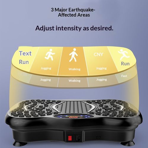 Professional vibration plate—fitness equipment for the time-pressed—designed to reduce abdominal fat and burn fat through whole-body vibration.