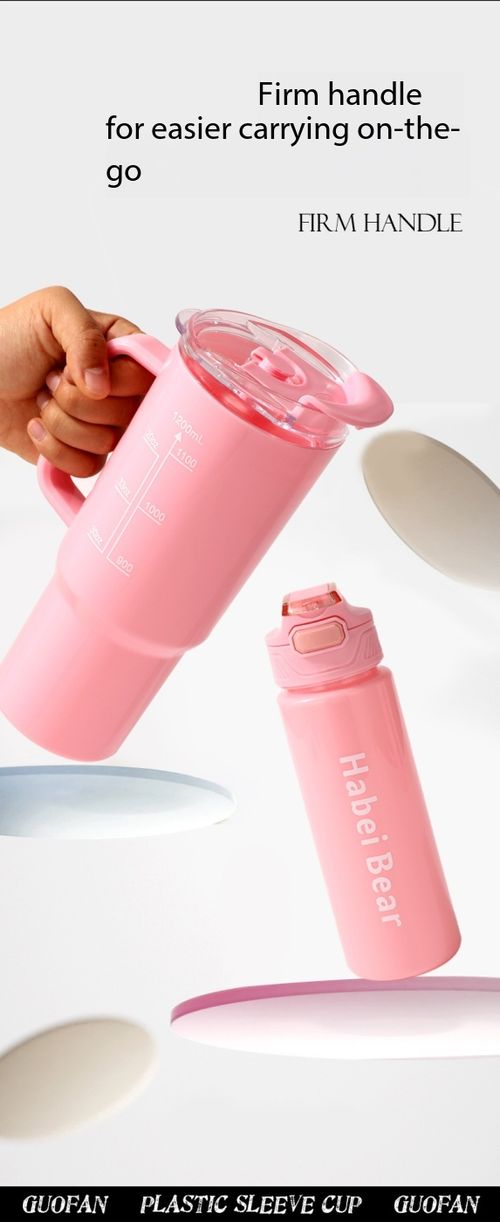 3Pcs Pink Water Bottle Set, Leakproof Portable Sports Drinking Cups for Outdoor & Daily Use