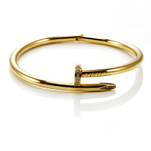Fashion Stainless Steel Nail Bangle Bracelet Tarnish-Free Open Cuff for Women Kenya