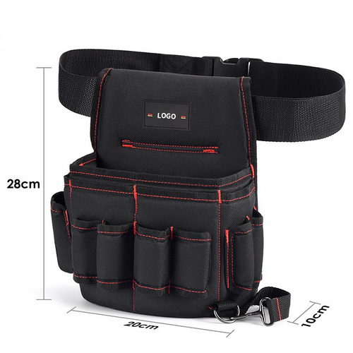 Multi-Pocket Electrician Tool Belt – Waterproof Oxford Cloth Waist Tool Bag | Heavy Duty Construction & Repair Tool  Pouch with Hammer Loop