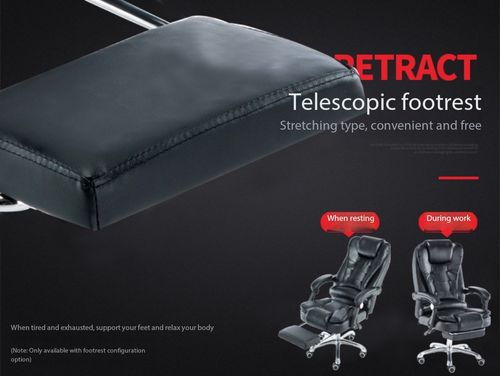 Ergonomic Leather Office Chair with Footrest 150° Reclining Massage Boss Chair for Home Kenya