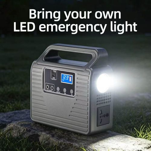 Portable Solar Power Station 76.8Wh Outdoor Energy Storage Power Bank With Foldable Solar Panel Built In LED Emergency Light