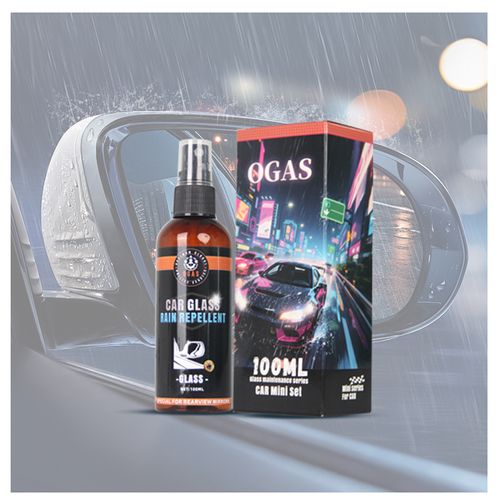 Car Windshield Anti Fog Kit  2 Piece Set: Window, Rearview, and Side Mirror Defogger + Hydrophobic Rain Repellent Spray