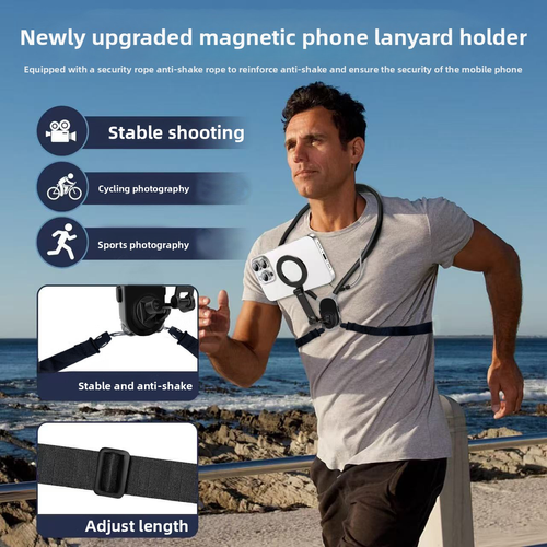 Universal POV Hands-Free Neck & Chest Mount Phone Holder, First Person Shooting Bracket for Video Recording, Vloggers & Content Creators