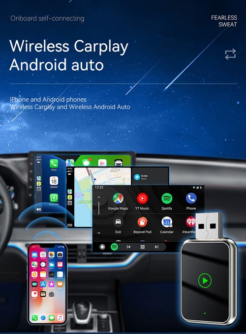 Wireless CarPlay and Android Auto Adapter USB Dongle Plug and Play Upgrade Kit for Kenya Cars