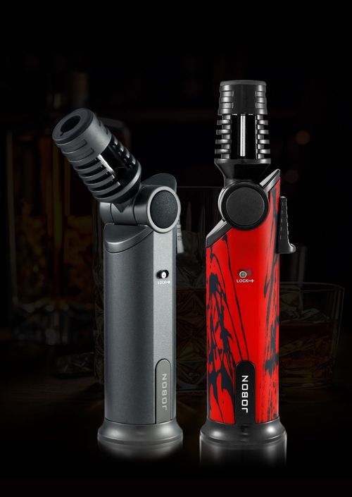 ZB-333New type of wind-proof inflatable multi-functional rotatable barbecue torch with blue flame gun, cigar flashlight and lighter.