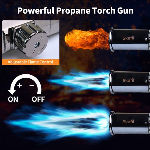Super Flame butane Torch Lighter Strongest Handheld Fireplace Charcoal Gun Style Kitchen Lighter