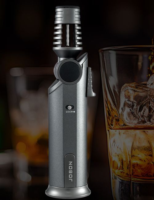 ZB-333New type of wind-proof inflatable multi-functional rotatable barbecue torch with blue flame gun, cigar flashlight and lighter.