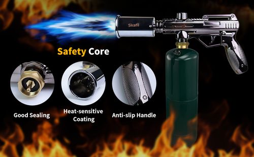 Super Flame butane Torch Lighter Strongest Handheld Fireplace Charcoal Gun Style Kitchen Lighter