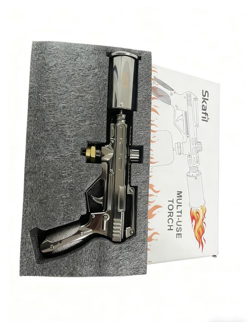 Super Flame butane Torch Lighter Strongest Handheld Fireplace Charcoal Gun Style Kitchen Lighter
