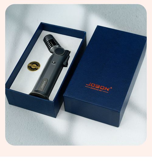 ZB-333New type of wind-proof inflatable multi-functional rotatable barbecue torch with blue flame gun, cigar flashlight and lighter.