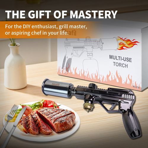 Super Flame butane Torch Lighter Strongest Handheld Fireplace Charcoal Gun Style Kitchen Lighter