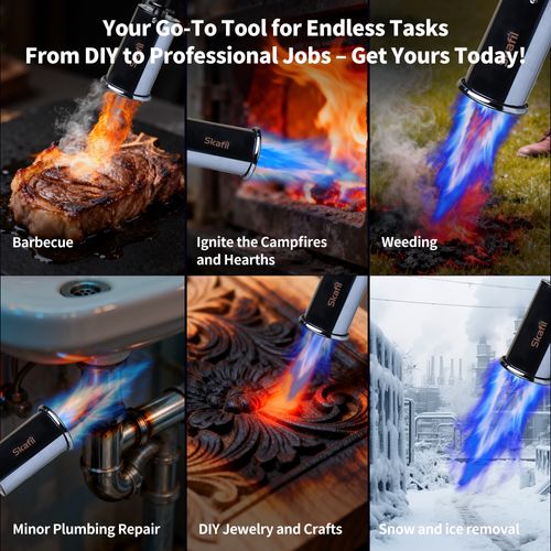 Super Flame butane Torch Lighter Strongest Handheld Fireplace Charcoal Gun Style Kitchen Lighter