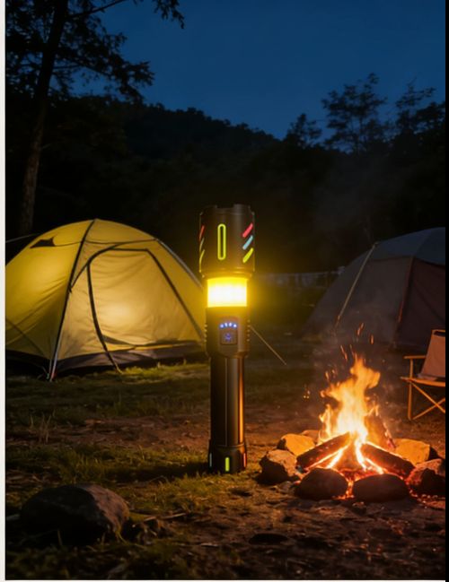 W-514CSuper bright zoom flashlight with powerful zoom, ambient light, alarm light, tactical white laser and rechargeable.