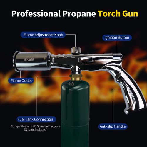 Super Flame butane Torch Lighter Strongest Handheld Fireplace Charcoal Gun Style Kitchen Lighter