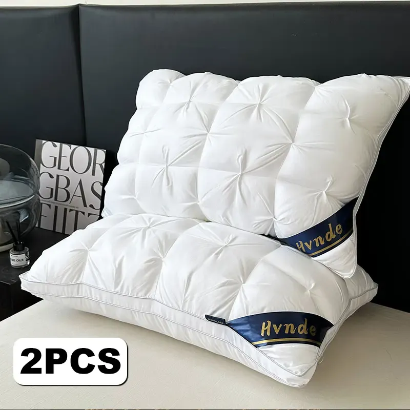 4pcs 2pcs Hvnde Hotel Collection Deep Sleep Pillow - Neck Support Non-Collapse Design Hypoallergenic  for Side Supine Prone Sleepers pillows