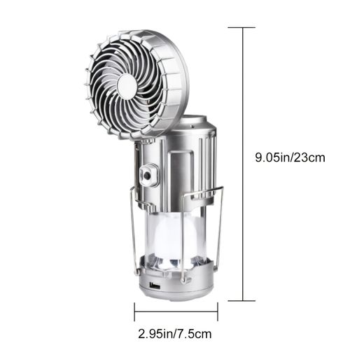 Solar Camping Fan Lantern | 4-in-1 LED Light, Fan, Power Bank for Ghana Outdoor Adventures