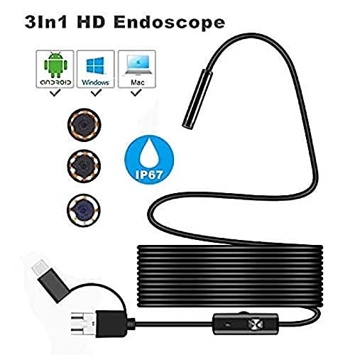 🔎 Plug-and-play endoscope camera – Compatible with Android, USB, and TC (not applicable to Apple systems)