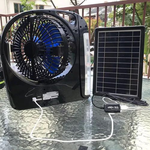 High Quality and Energy Saving Table Fan With Led Light Rechargeable Table Fan Portable Solar 8 Inch Table Fan