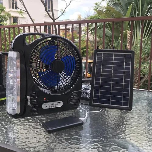 High Quality and Energy Saving Table Fan With Led Light Rechargeable Table Fan Portable Solar 8 Inch Table Fan