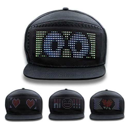 Smart application control programmable LED display light party hat