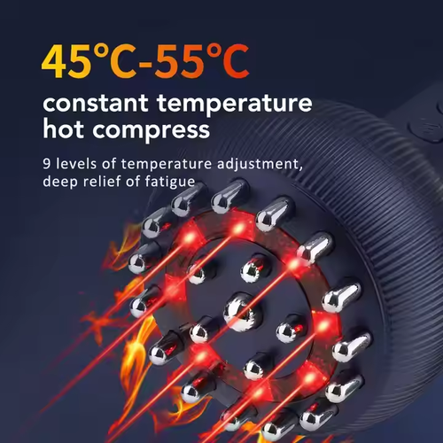 Wireless charging microcurrent vibration massager, electric gua sha device, meridian massage brush