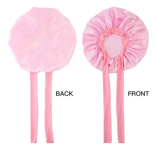 Adjustable satin head cap, premium sleep cap with drawstring, women's style