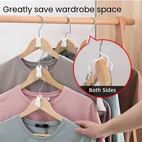 (50pcs 1set) hanger hooks for clothing storage, saving space and organizing, hanger accessories.