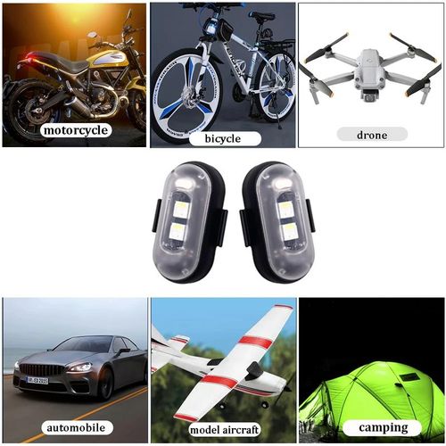 (4 lights, 1 remote control) LED wireless warning light for airplanes and helicopters