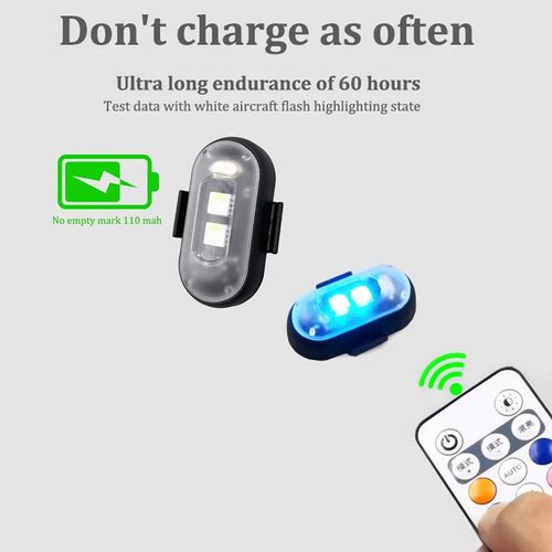 (4 lights, 1 remote control) LED wireless warning light for airplanes and helicopters