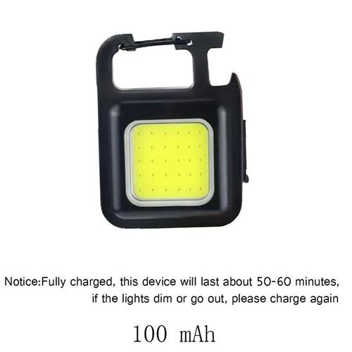 Outdoor Portable Mini Keychain Light, COB Emergency Lamp, Multifunctional Pocket Light, LED Flashlight Rechargeable, 3 Gear Adjustable Keychain Light for Outdoor Camping Hiking