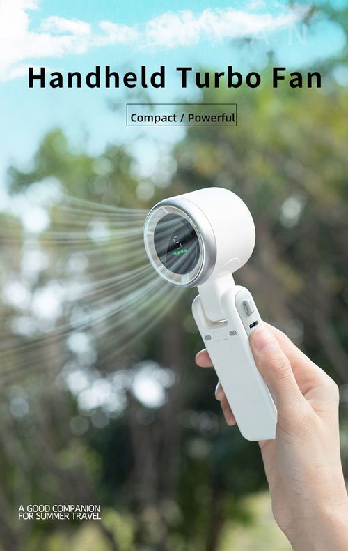 Hot Sale Mini Foldable Turbo Fan - 13550RPM Motor, 5 Gear Wind, 180° Fold, 3 - in - 1 Multifunction, LED Indicator, Type C