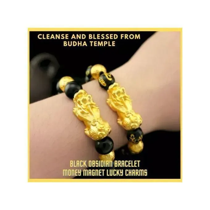 Feng Shui Amulet Wealth Lucky  Pixiu Bracelet
