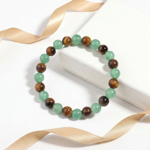 Money Wealth Success Bracelet Pure natural stone Green AventurineTiger Eye Attract Wealth Crystal Bracelet Prosperity Money Bracelet
