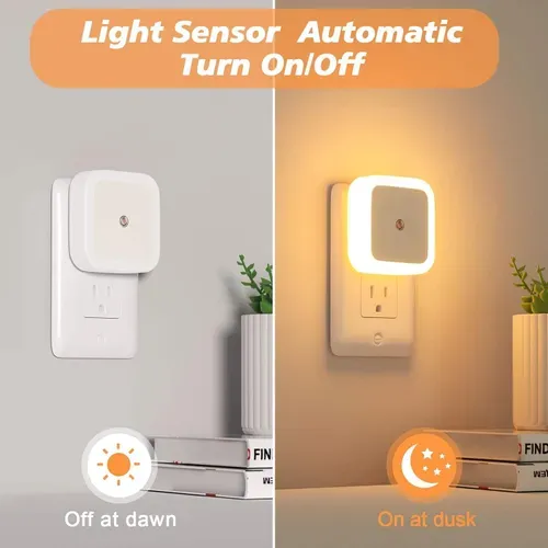 6-pcs pack This sensor-activated LED night light for children can be embedded in a wall and is suitable for use in bathrooms, hallways, stairwells, kitchens, bedrooms, garages, and other similar locations.