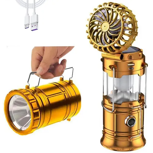 🔥Luz solar multifuncional com ventilador