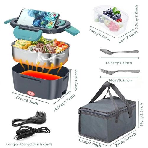 Lancheira Elétrica para Uso Doméstico e Carro, Para Todas as Estações, Escritório e Escola, Temperatura Constante, Portátil e à Prova de Vazamentos