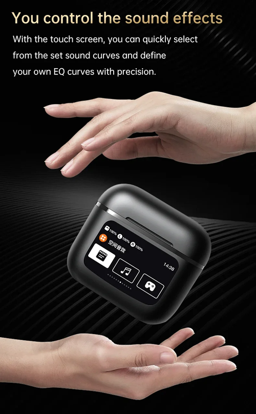 💥Fones Air A9 Pro TWS: Tela touch, ANC eENC para jogos