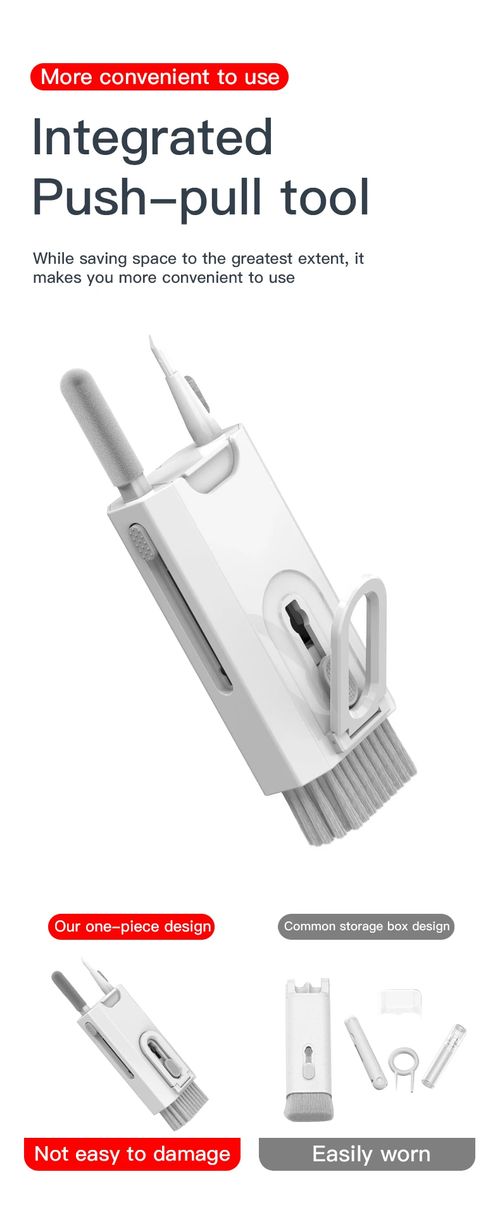 Câmera digital, fones de ouvido, telefone celular, teclado de laptop, conjunto de ferramentas de limpeza multifuncional