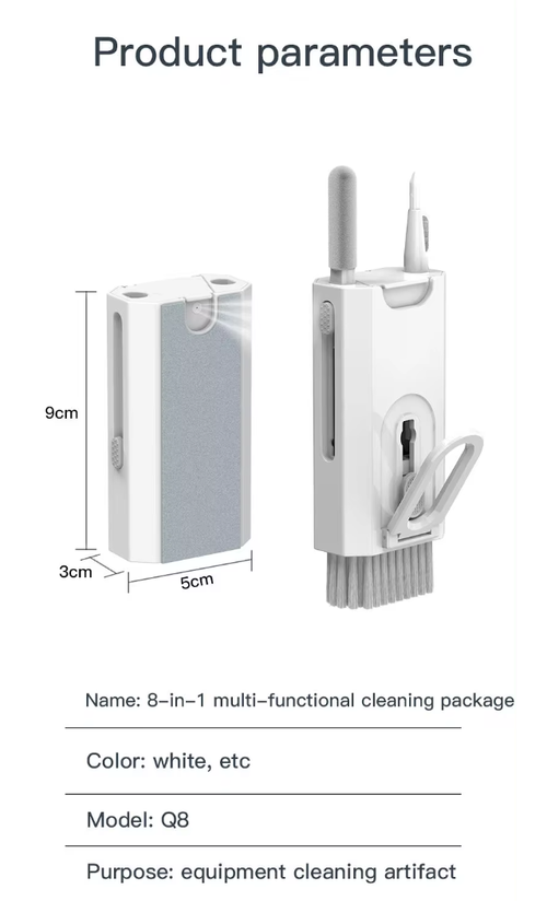 Câmera digital, fones de ouvido, telefone celular, teclado de laptop, conjunto de ferramentas de limpeza multifuncional