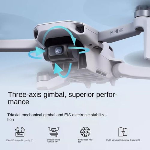DJI Mini 4K UHD Dron de Fotografia Aérea com Estabilidade Mecânica Três Eixos, Transmissão Digital de Imagem e Alcance Longo de 10km