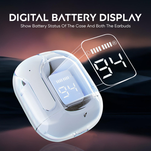 Fone de ouvido Bluetooth sem fio com tela sensível ao toque