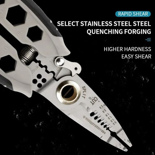 🔥 Multifuncional🔥9 em 1 multi-function electrician clamp 7 polegadas stripper cabo stripper crimpagem chave sextavada externa ferramentas manuais