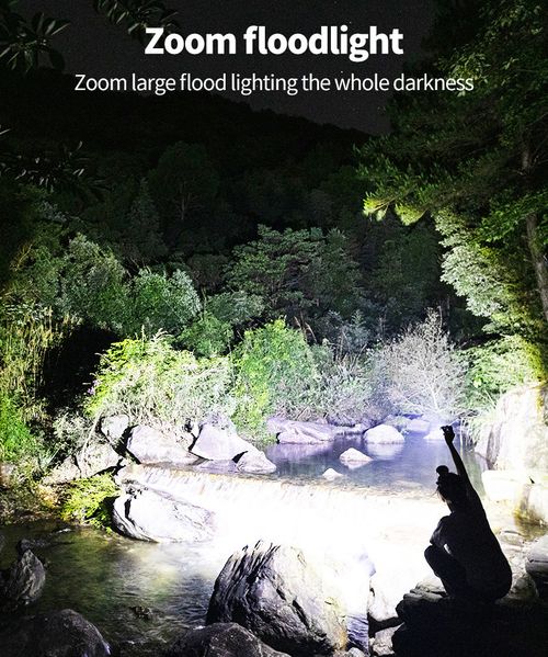 🔥venda quente🔥Lanterna LED P50: Alta Potência, Zoom, Display, Recarregável USB