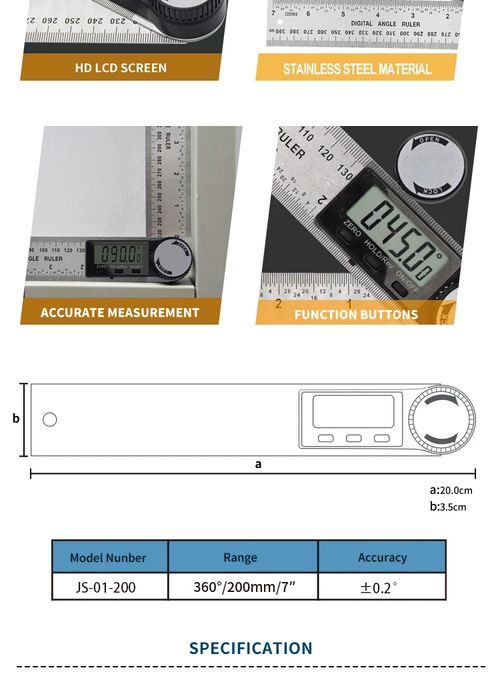 🔥 venda quente 🔥Conjunto de medição | Régua digital + régua de marcação