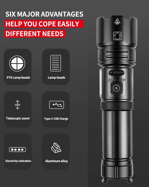 🔥 venda quente 🔥Lanterna multifuncional recarregável para celular