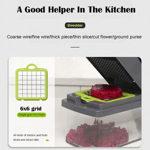 🔥 venda quente 🔥Multi-função cortar em cubos, cortar em seda, cortar frutas, ferramenta de corte de vegetais