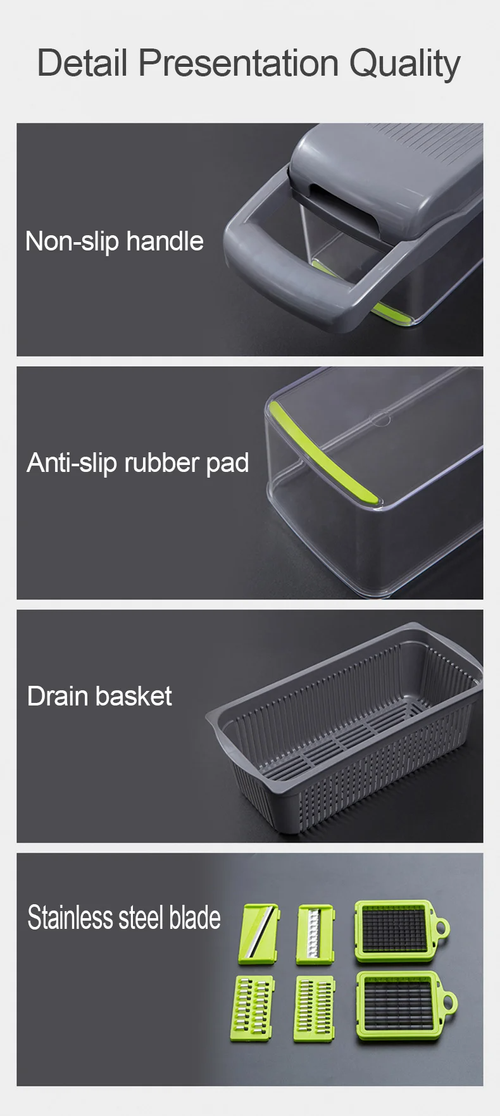 🔥 venda quente 🔥Multi-função cortar em cubos, cortar em seda, cortar frutas, ferramenta de corte de vegetais